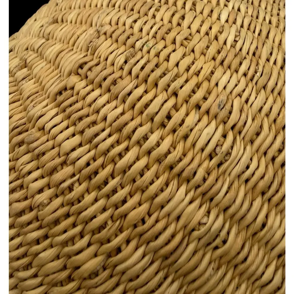 Handmade Bolga Basket Ghana Garden Small Herb Gathering Woven Elephant Grass 9